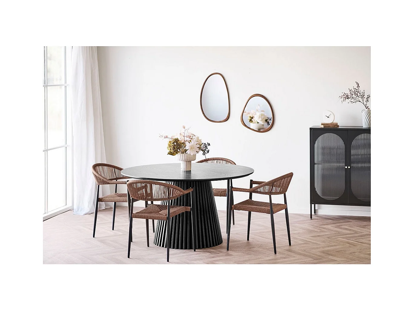 Vase Décoratif HN7, Beige, 20,5x20,5x6 cm, Seven Design