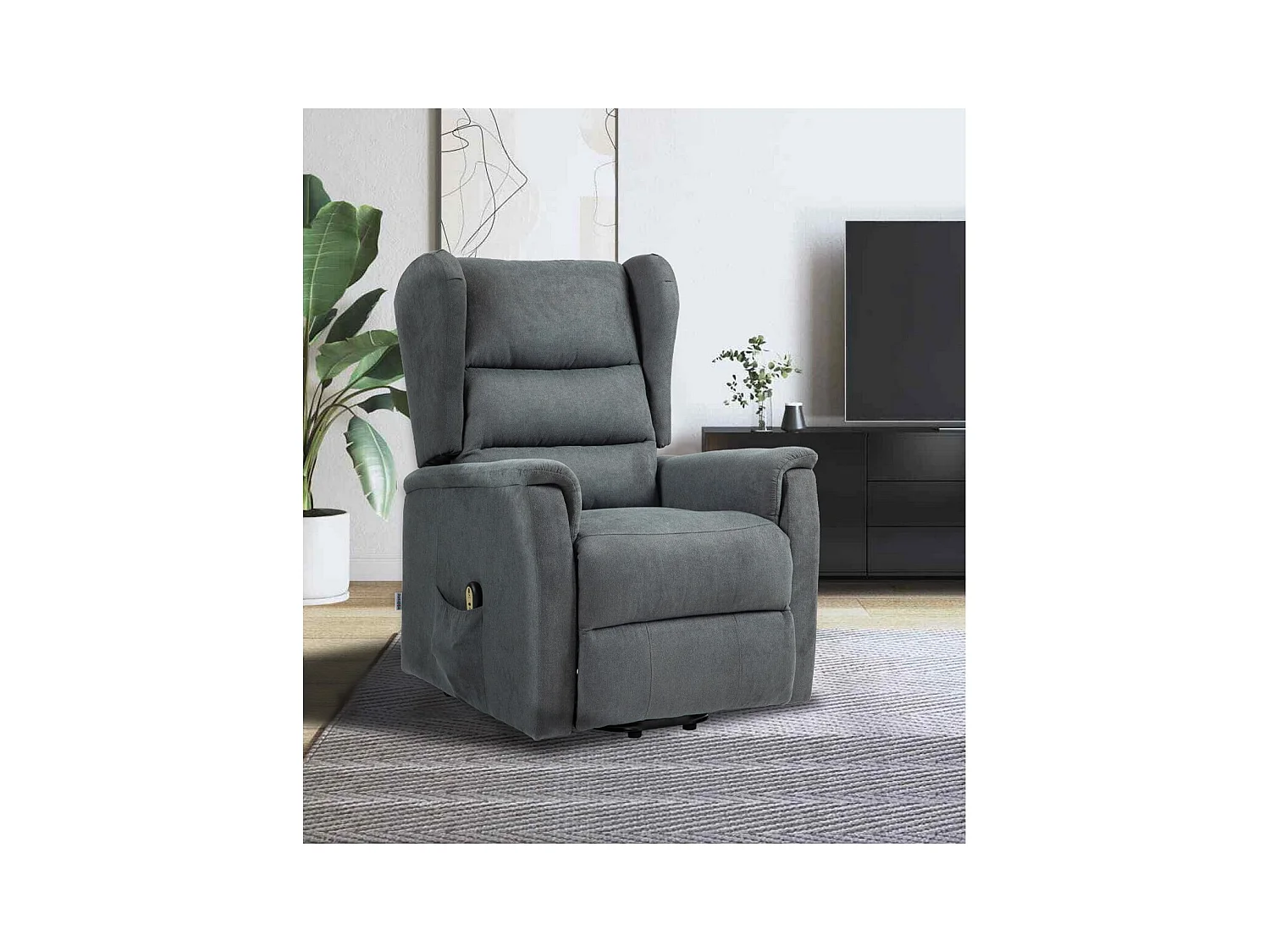Recliner Stoel Alice - Grijs - 72x92x104 cm - Seven Design