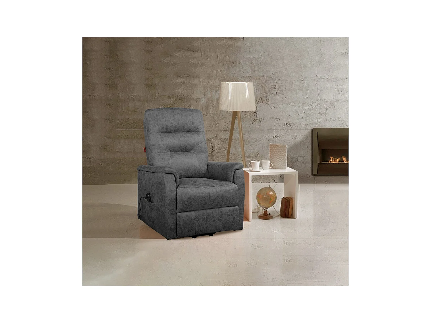 Recliner Stoel Eloise - Grijs - 72x92x105 cm - Seven Design