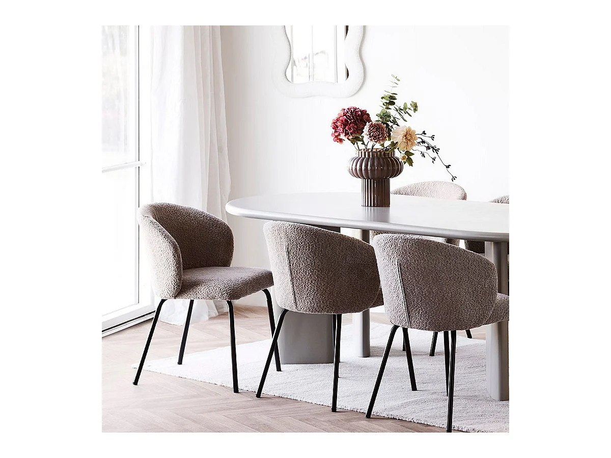 Vase Décoratif HN4, Marron, 27x27x27 cm, Seven Design