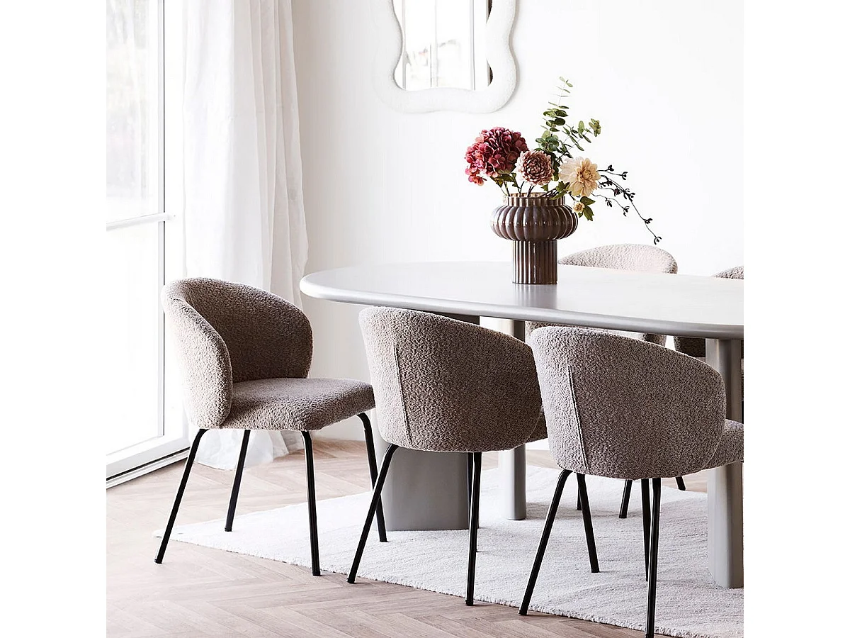 Wazon Dekoracyjny HN4, Brązowy, 27x27x27 cm, Seven Design