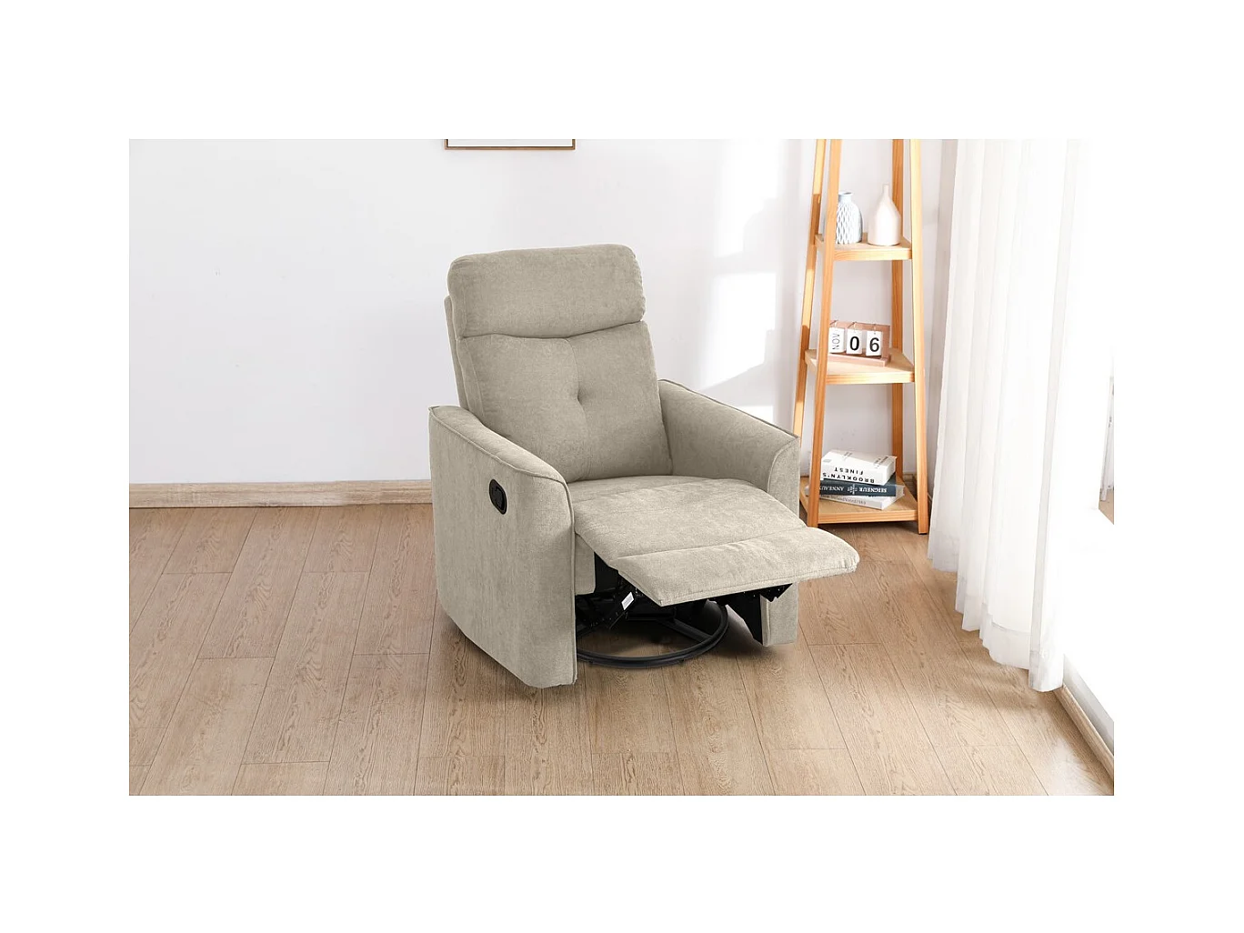 Recliner Stoel Enea - Duifgrijs - 79x92x102 cm - Seven Design