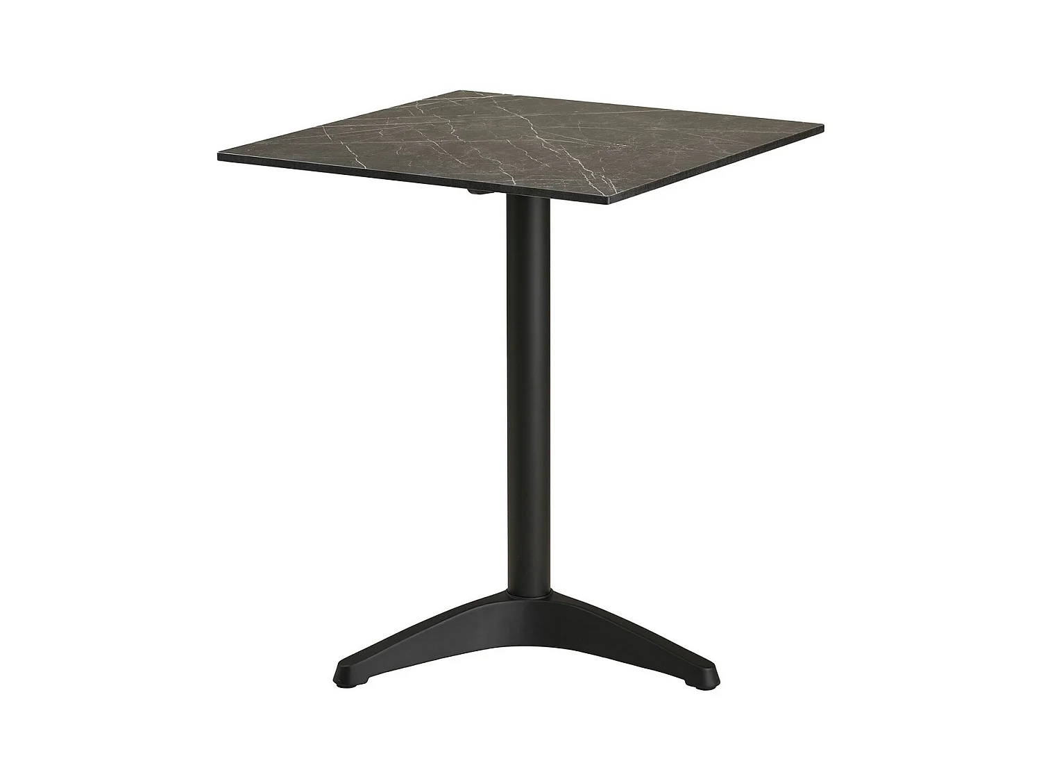 Table à Manger Bistro, Noir, 60x60x73 cm, Seven Design