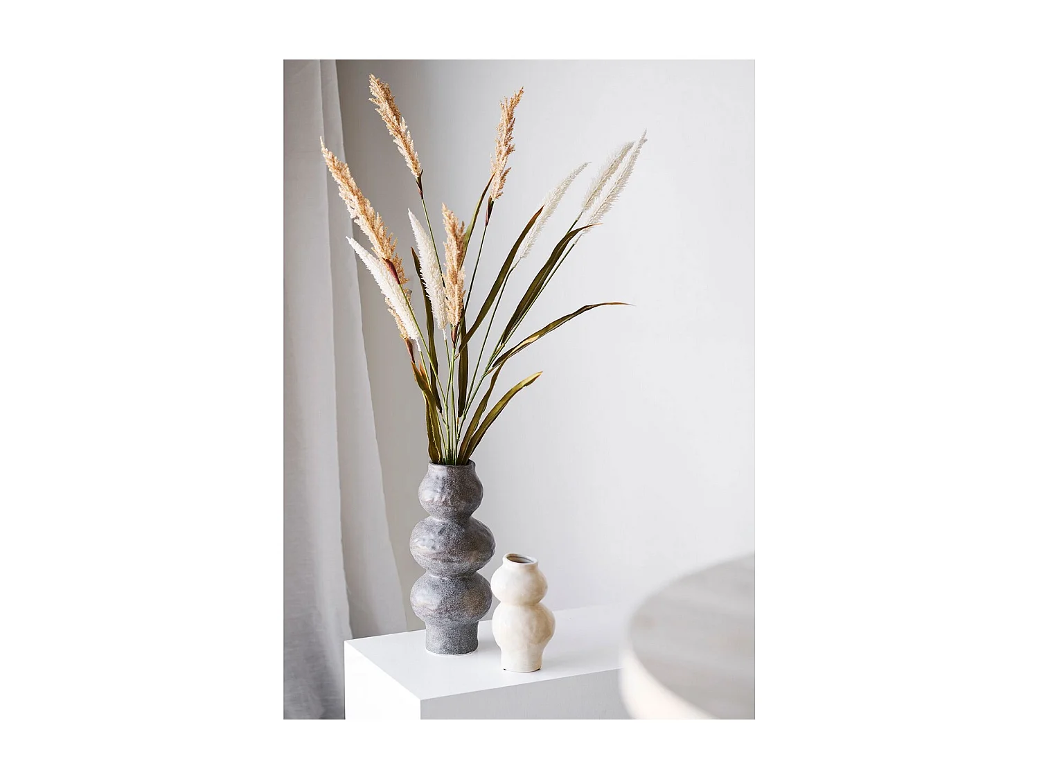 Vase Décoratif HN9, Marron, 14,5x14,5x33,5 cm, Seven Design