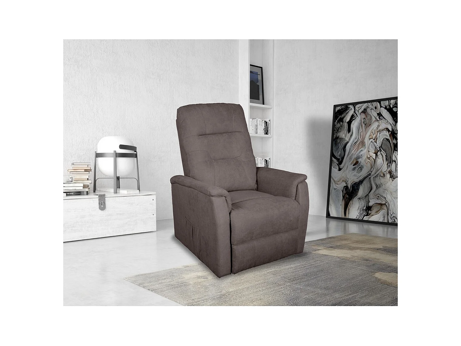 Recliner Stoel Ilaria - Bruin - 72x92x105 cm - Seven Design