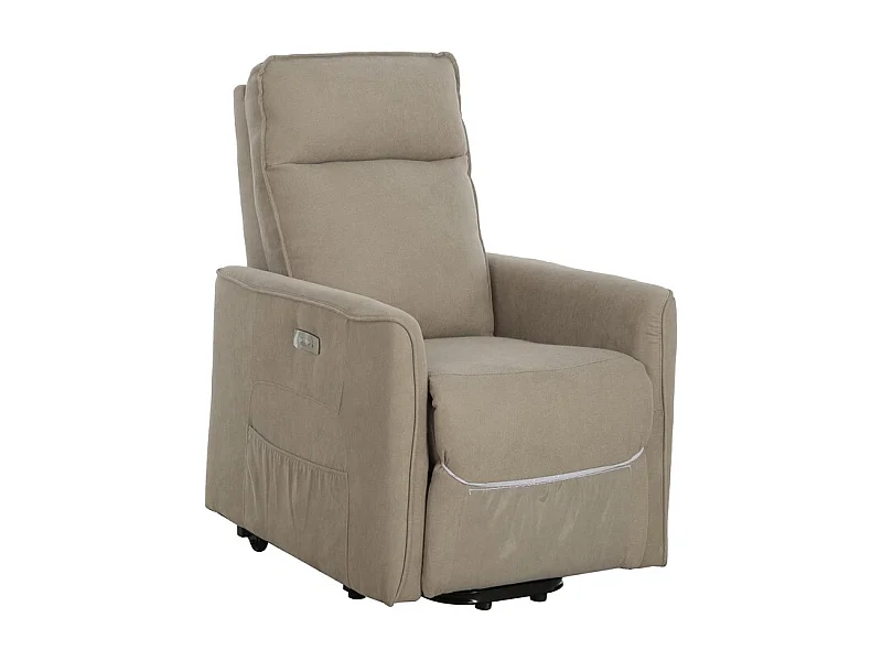 Fauteuil Inclinable Penelope Plus, Gris Tourterelle, 70x86x103 cm, Seven Design