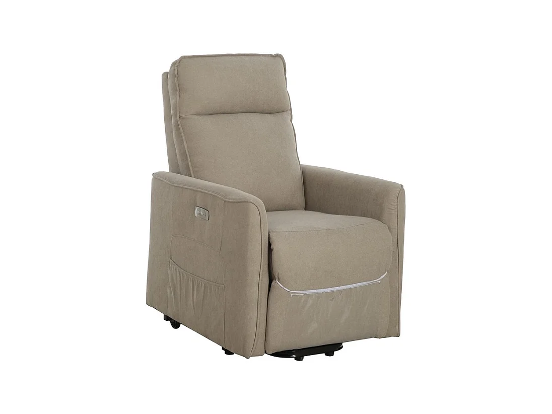 Fauteuil Inclinable Penelope Plus, Gris Tourterelle, 70x86x103 cm, Seven Design