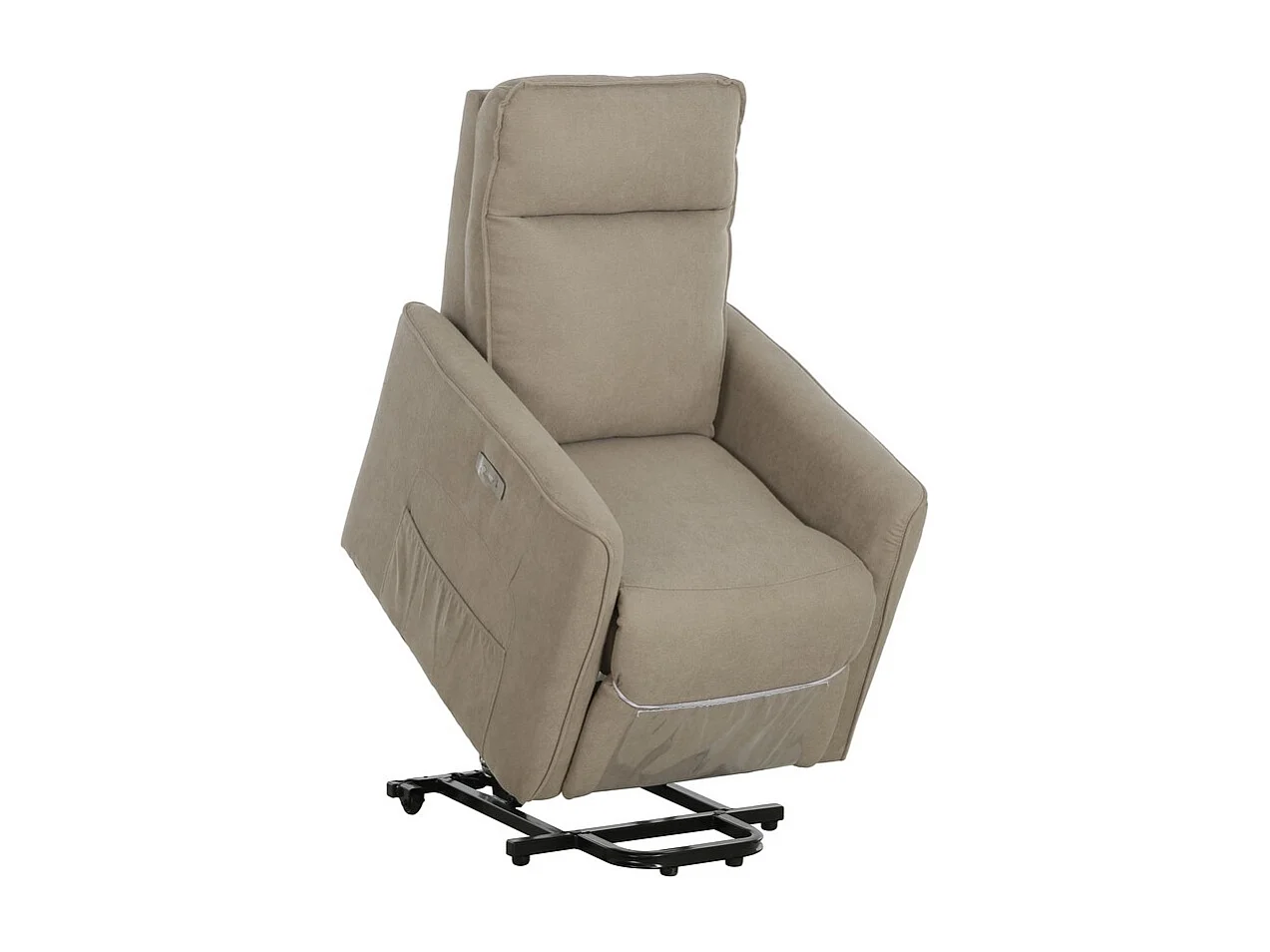 Fauteuil Inclinable Penelope Plus, Gris Tourterelle, 70x86x103 cm, Seven Design