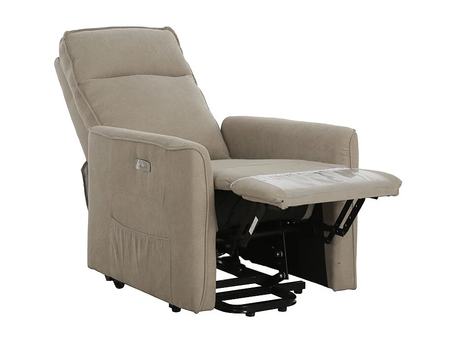 Fauteuil Inclinable Penelope Plus, Gris Tourterelle, 70x86x103 cm, Seven Design