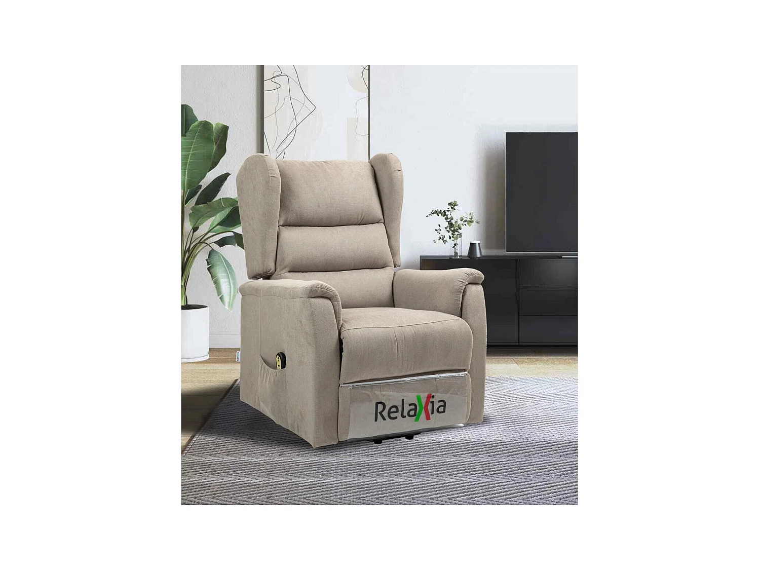 Recliner Stoel Alice - Duifgrijs - 72x92x104 cm - Seven Design