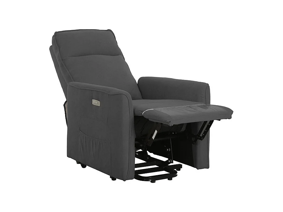 Fauteuil Inclinable Penelope Plus, Gris, 70x86x103 cm, Seven Design