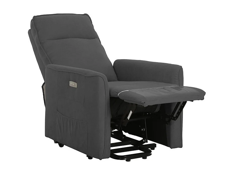 Fotel Zozkładany Penelope Plus, Szary, 70x86x103 cm, Seven Design