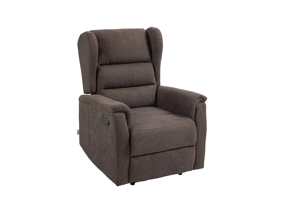 Fauteuil Inclinable Lorella, Marron, 72x92x104 cm, Seven Design