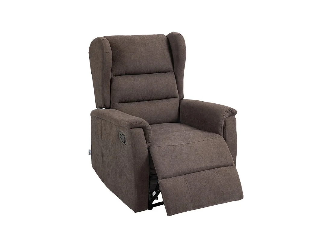 Fauteuil Inclinable Lorella, Marron, 72x92x104 cm, Seven Design