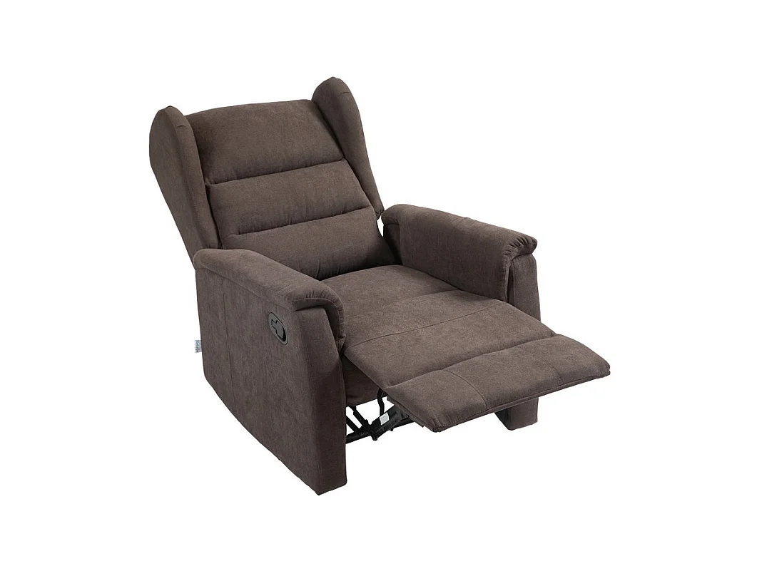 Fauteuil Inclinable Lorella, Marron, 72x92x104 cm, Seven Design