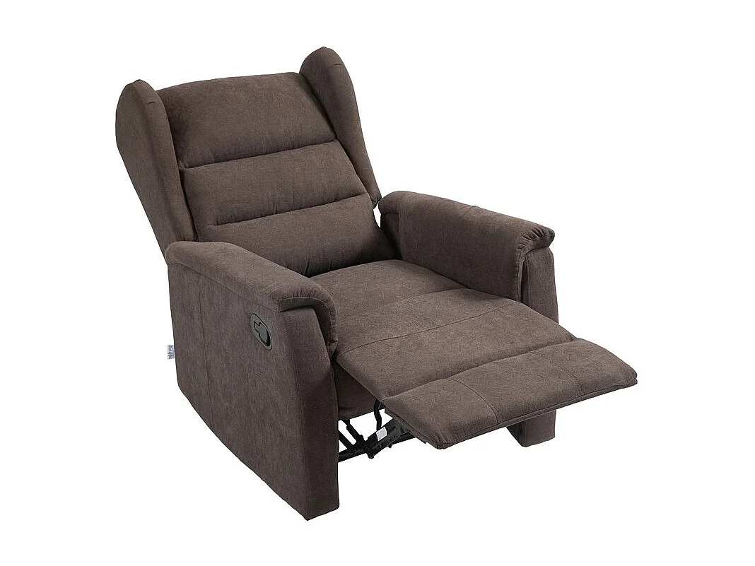 Fotel Zozkładany Lorella, Brązowy, 72x92x104 cm, Seven Design