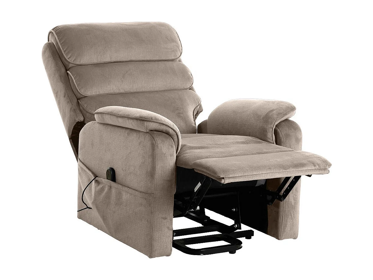 Poltrona Reclinabile Grazia Plus, Tortora, 81x91x107 cm, Seven Design