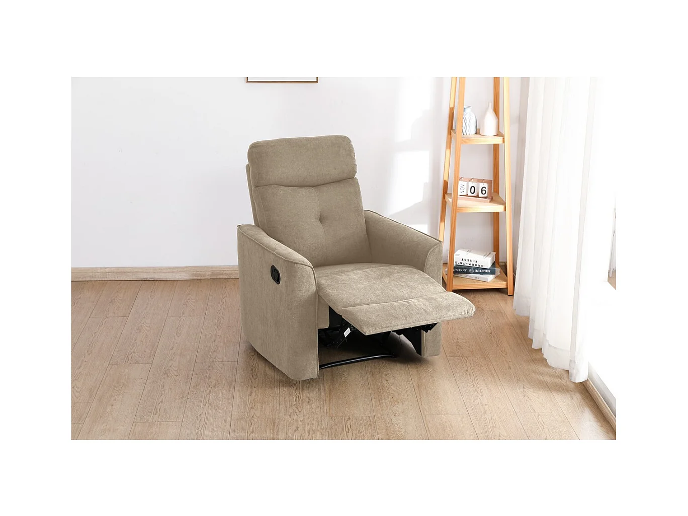 Recliner Stoel Enea - Duifgrijs - 79x92x102 cm - Seven Design