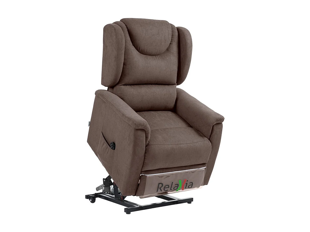 Poltrona Reclinabile Leda, Marrone, 72x92x104 cm, Seven Design