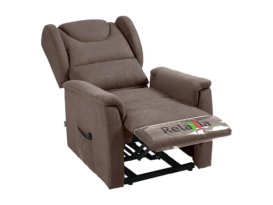Poltrona Reclinabile Leda, Marrone, 72x92x104 cm, Seven Design
