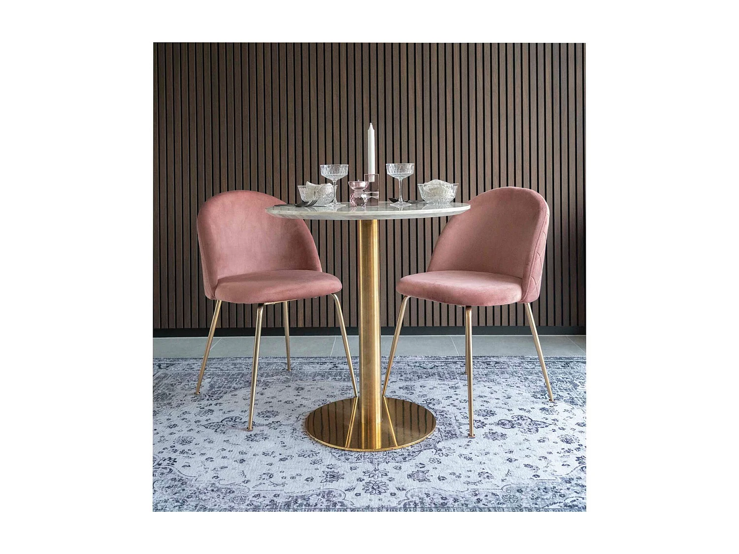 Stolik Bolzano, Złoto, 70x70x75 cm, Seven Design