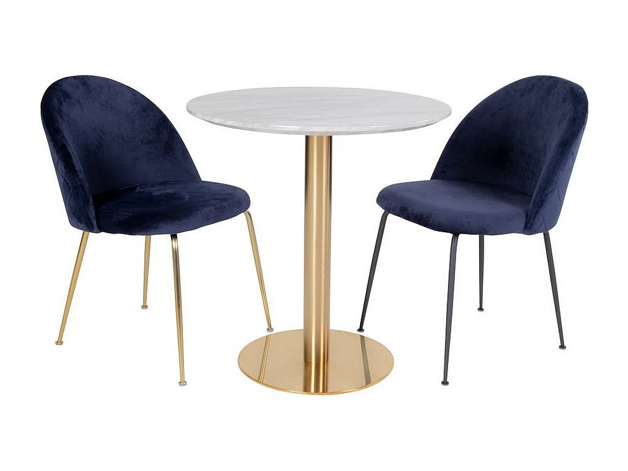 Stolik Bolzano, Złoto, 70x70x75 cm, Seven Design