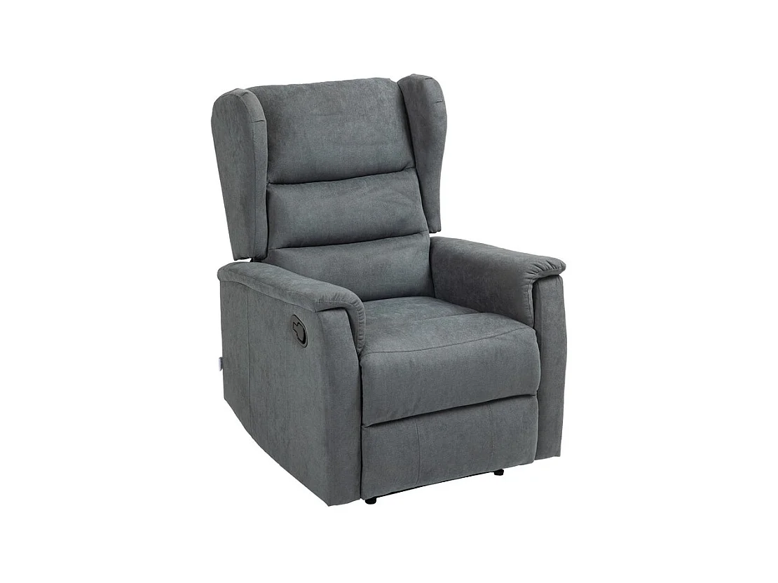 Fauteuil Inclinable Lorella, Gris, 72x92x104 cm, Seven Design