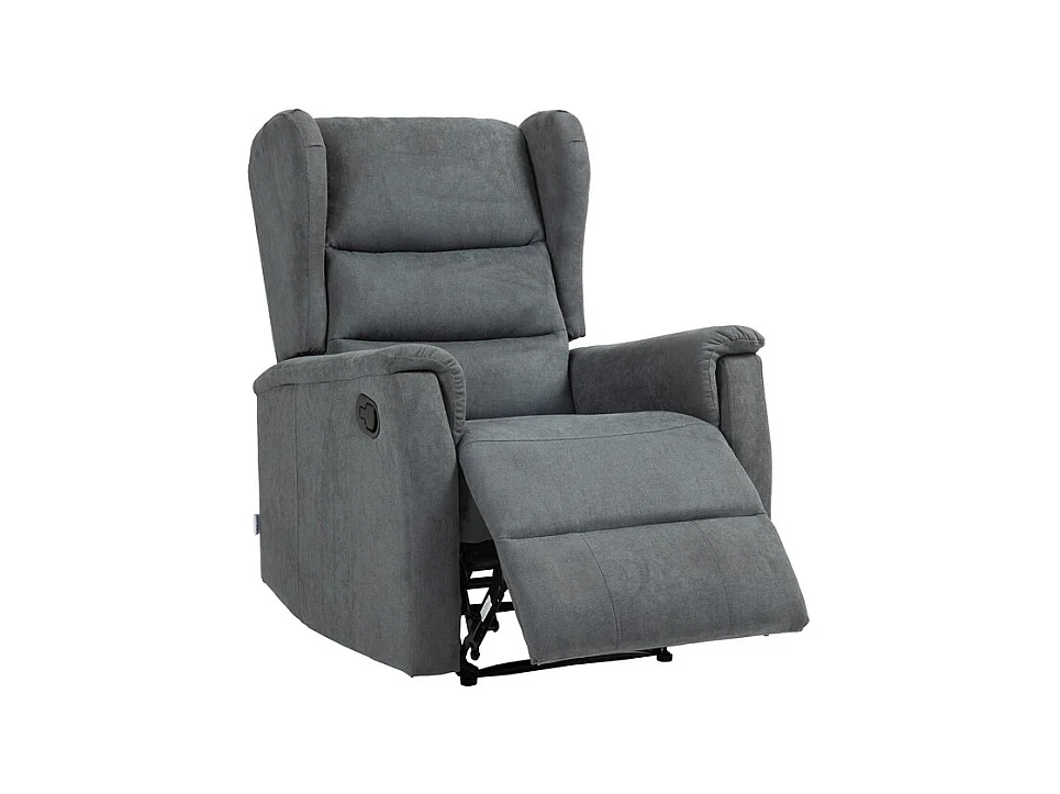 Fauteuil Inclinable Lorella, Gris, 72x92x104 cm, Seven Design