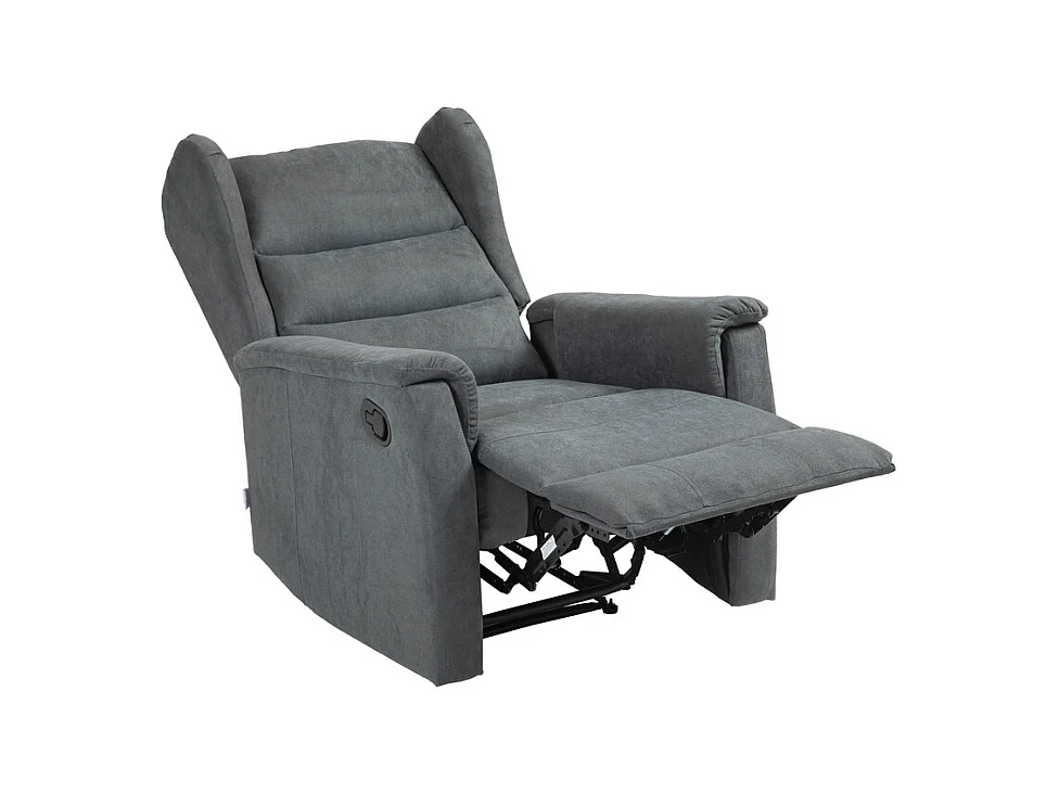 Fauteuil Inclinable Lorella, Gris, 72x92x104 cm, Seven Design