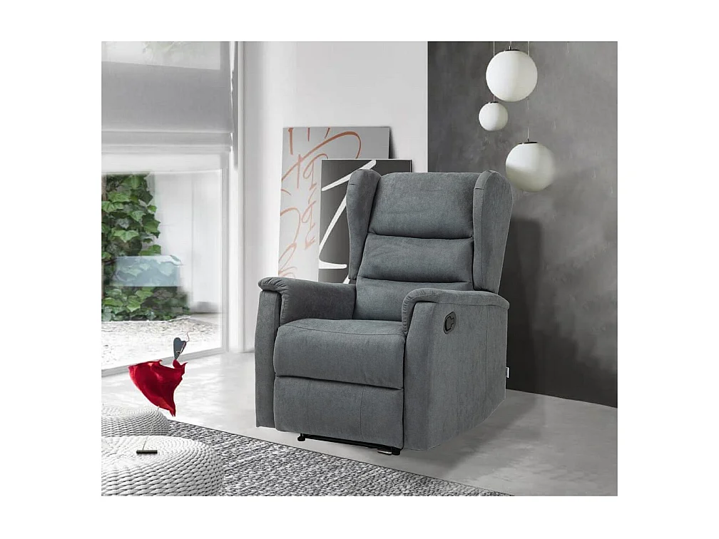 Fotel Zozkładany Lorella, Szary, 72x92x104 cm, Seven Design