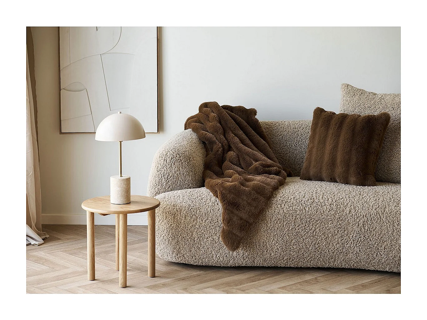 Table d'Appoint Jena, Marron, 40x40x40 cm, Seven Design