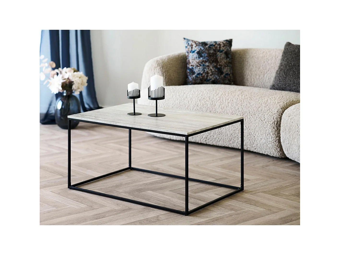 Table d'Appoint Vita, Beige, 90x60x45 cm, Seven Design