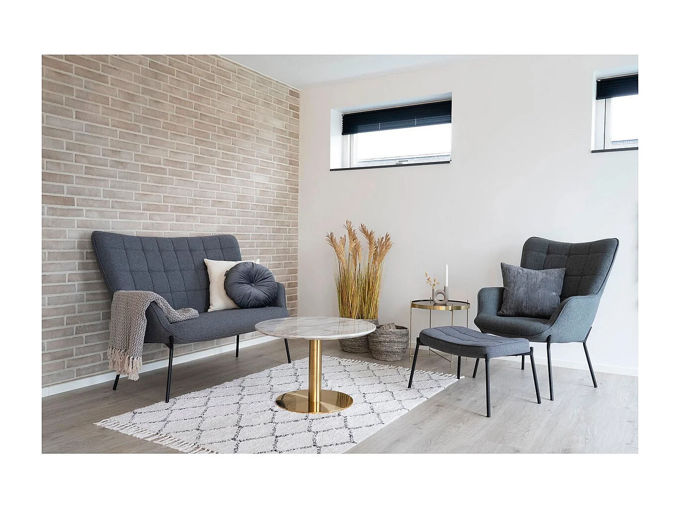 Table d'Appoint Bolzano, Or, 70x70x45 cm, Seven Design