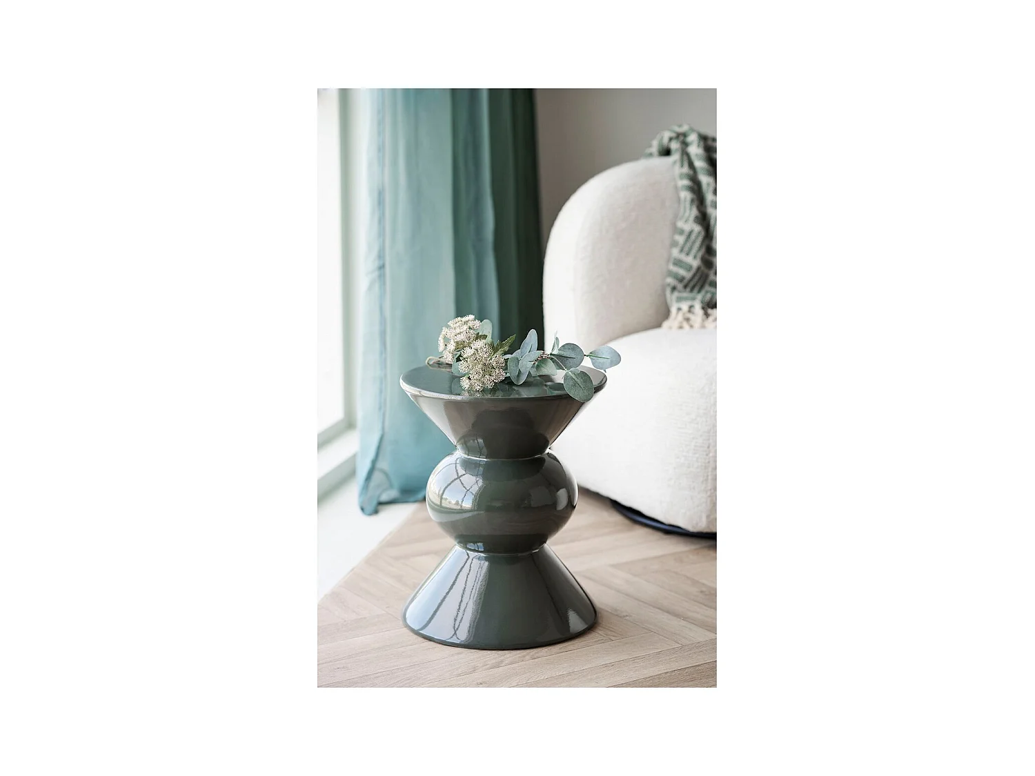 Table d'Appoint Rosolina, Vert, 34x34x41 cm, Seven Design