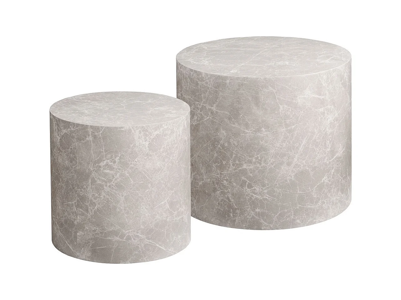 Table d'Appoint Prague, Gris, 48x48x40 cm, Seven Design