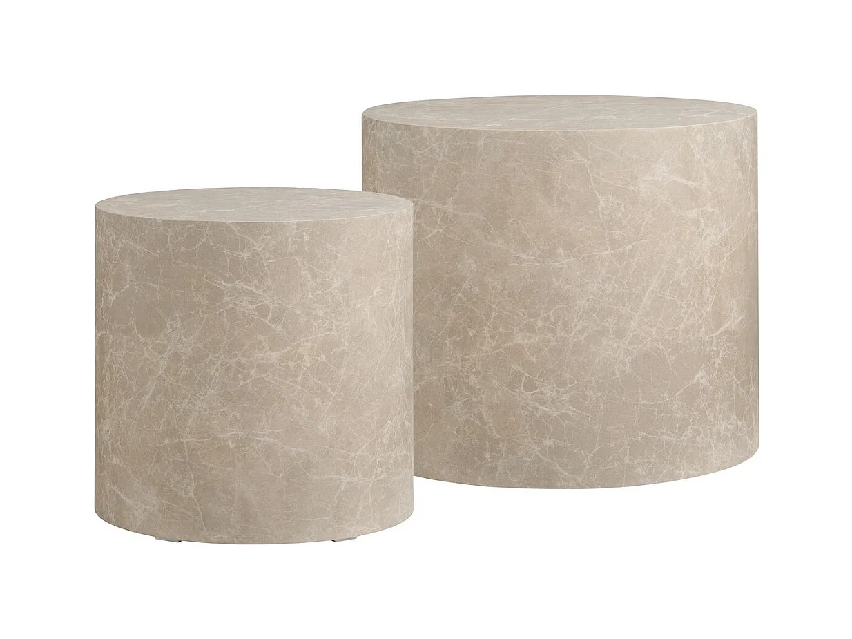 Table d'Appoint Prague, Gris, 48x48x40 cm, Seven Design