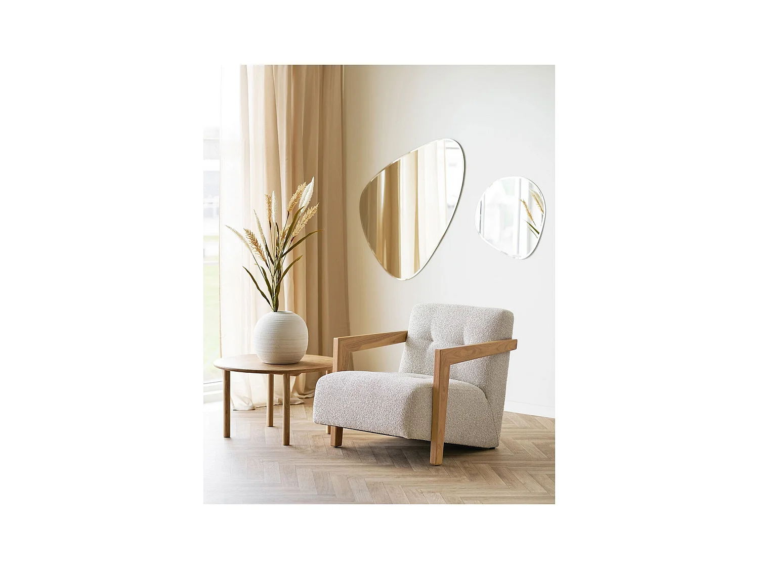 Miroir avec Cadre Devonport, Argent, 70x2x100 cm, Seven Design