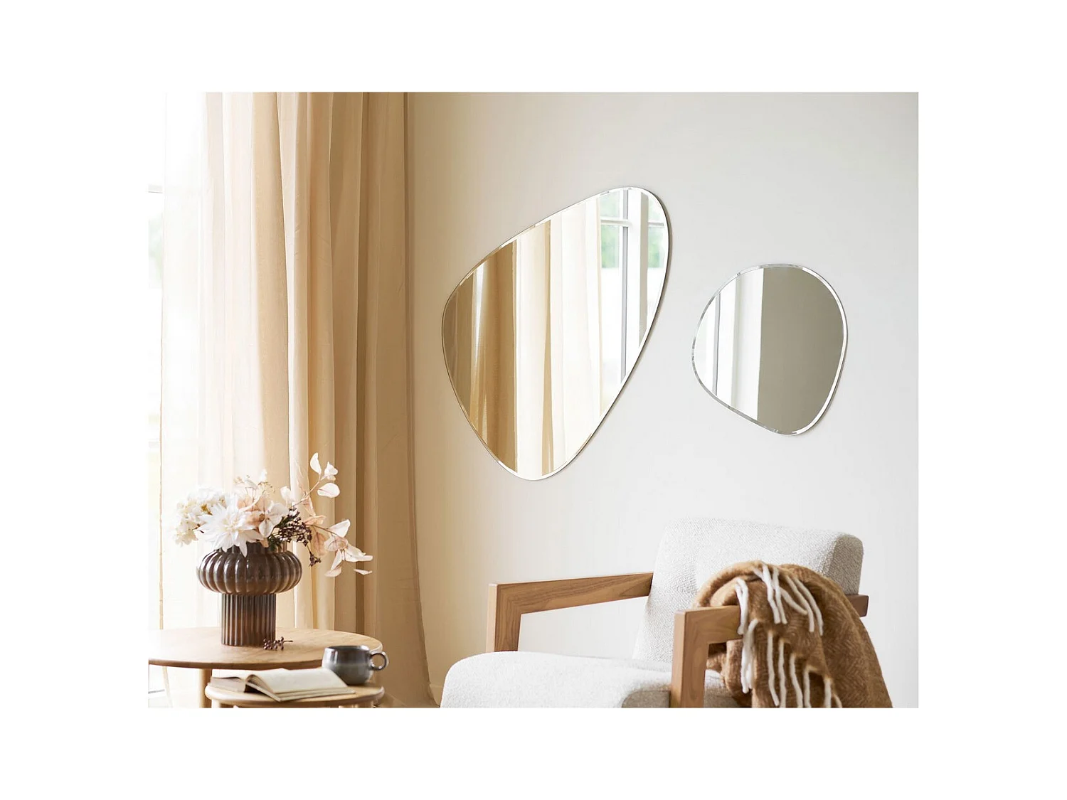 Miroir avec Cadre Devonport, Argent, 70x2x100 cm, Seven Design