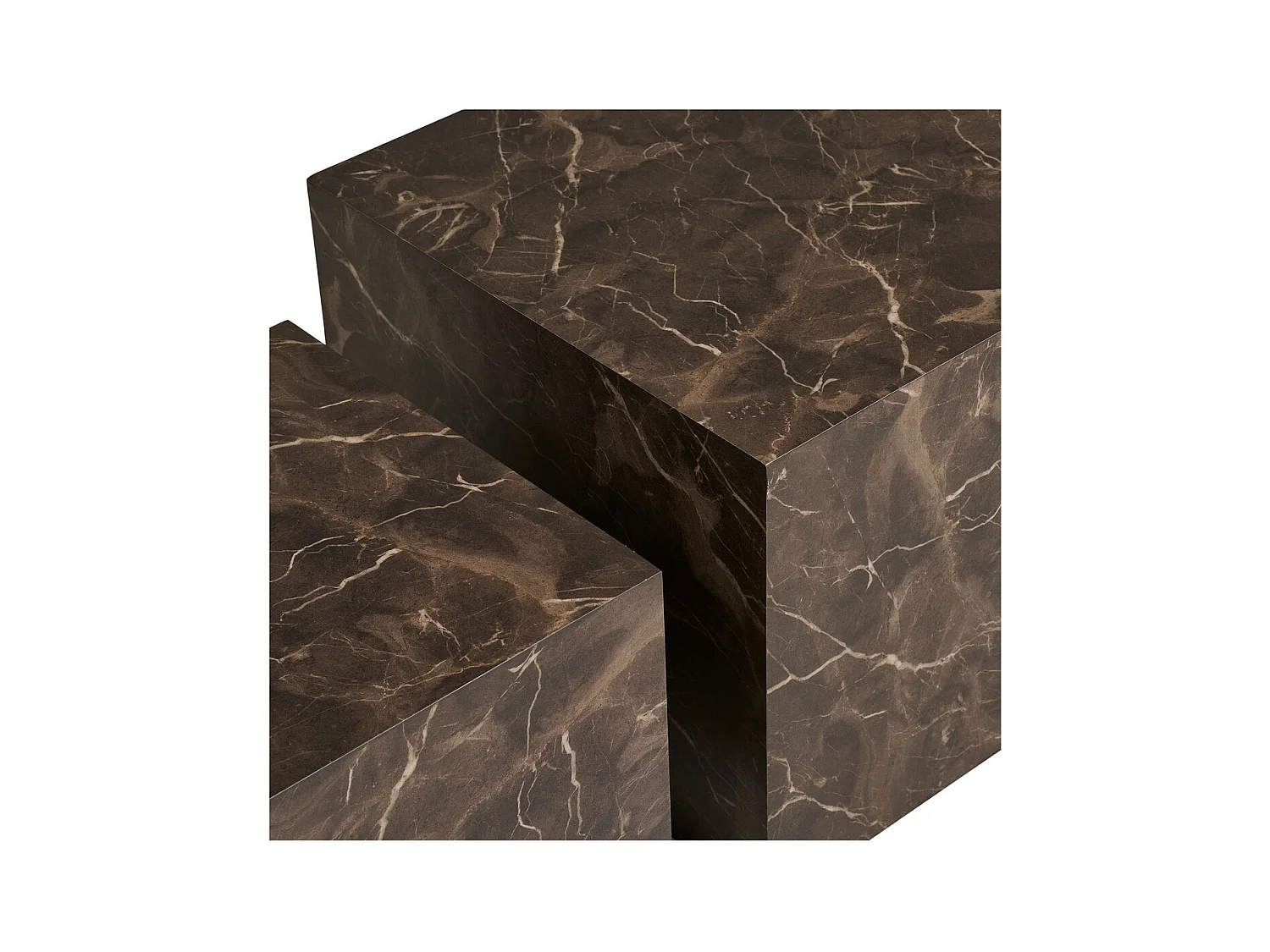 Table d'Appoint Prague, Marron, 50x50x40 cm, Seven Design