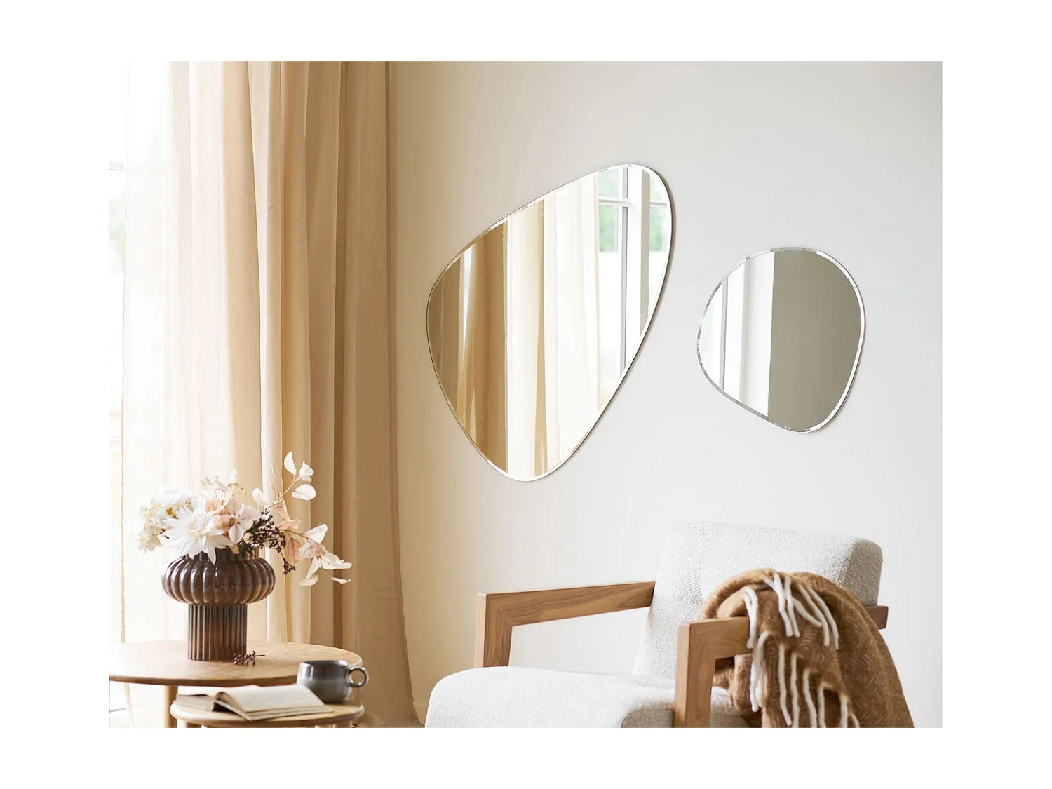 Lustro w Ramie Devonport, Srebrny, 50x2x50 cm, Seven Design