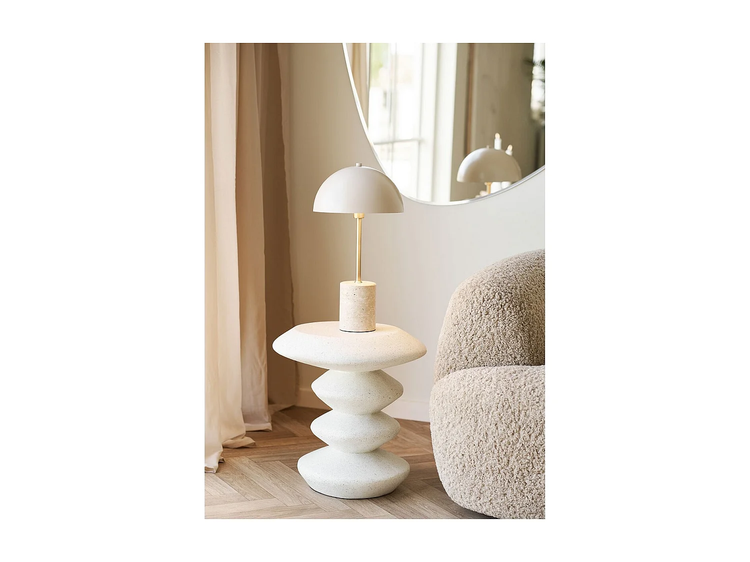 Stolik Kawowy Blackburn, Biały, 36x36x45,5 cm, Seven Design