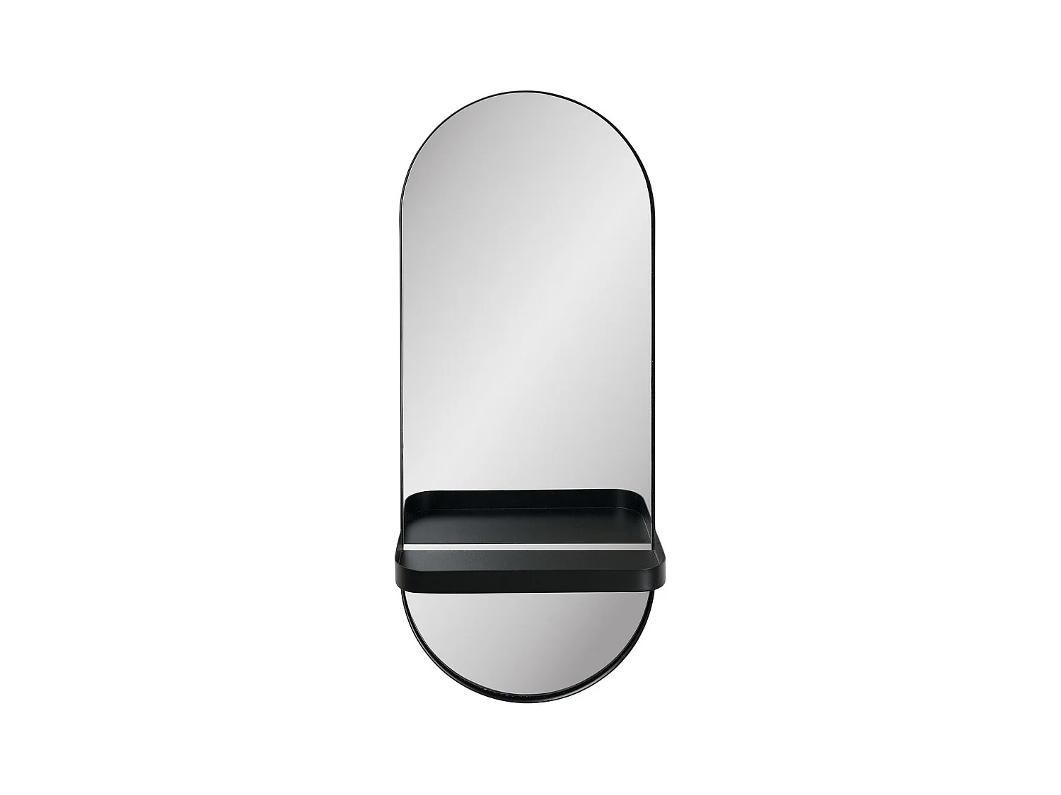 Miroir avec Cadre Olbia, Noir, 25x12x60 cm, Epikasa