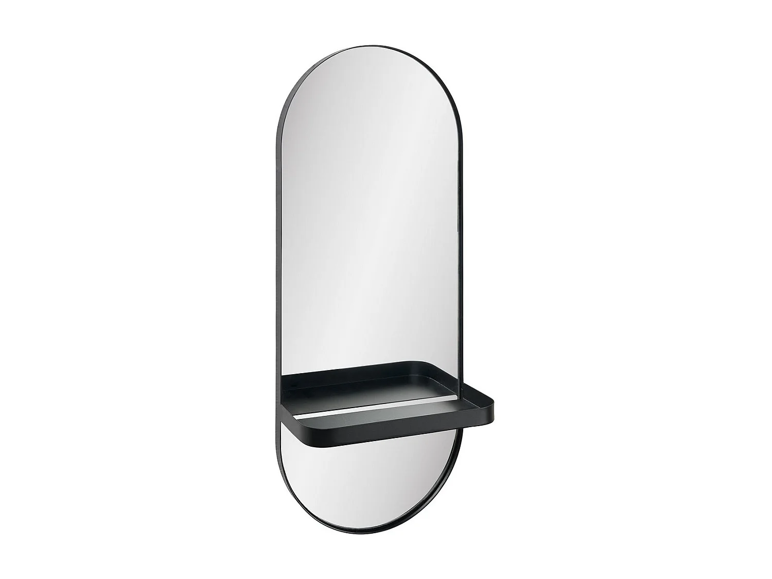 Lustro w Ramie Olbia, Czarny, 25x12x60 cm, Seven Design