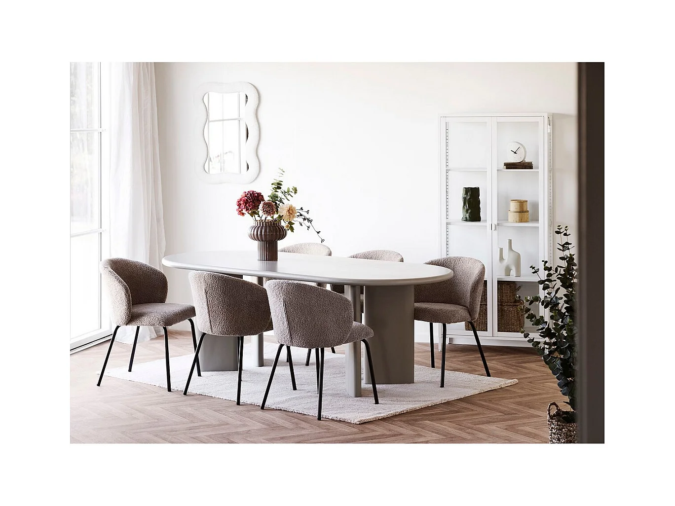 Miroir avec Cadre Bosaro, Blanc, 54x5x80 cm, Seven Design