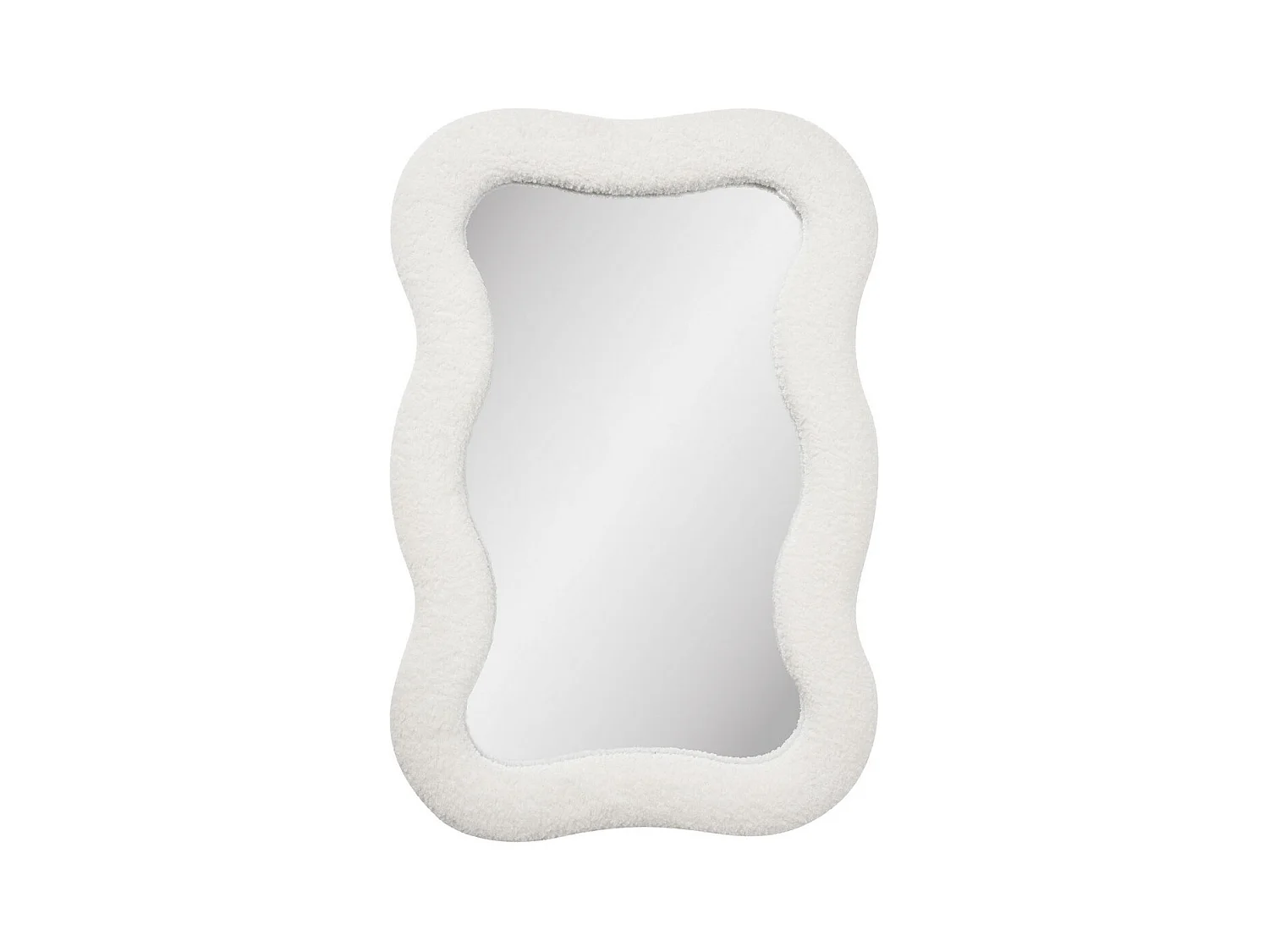 Miroir avec Cadre Bosaro, Blanc, 54x5x80 cm, Epikasa