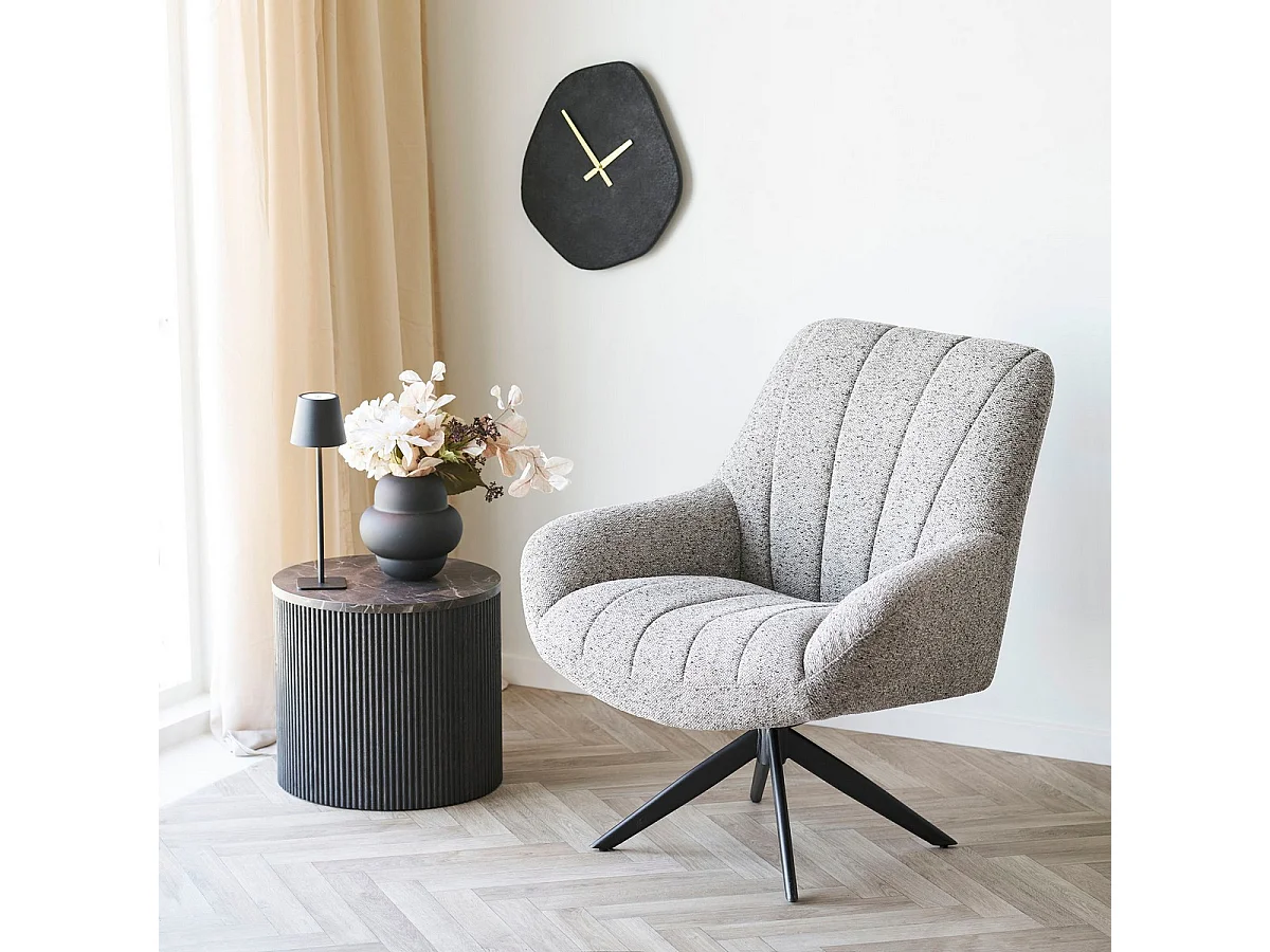 Zegar ścienny Wiedeń, Czarny, 38x2x45 cm, Seven Design