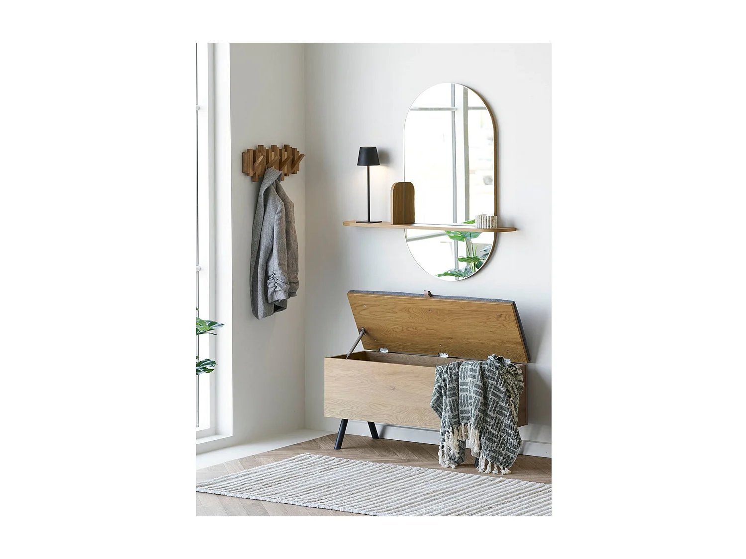 Miroir sans Cadre Barco, Argent, 92x15x94,5 cm, Seven Design