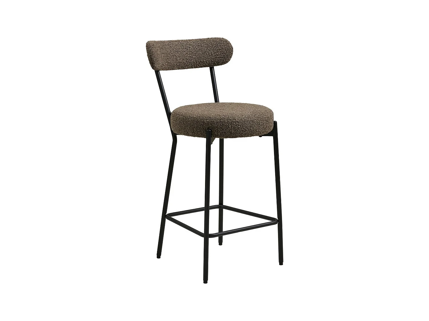 Tabouret Haut Badalona, Marron, 39x46x90 cm, Seven Design