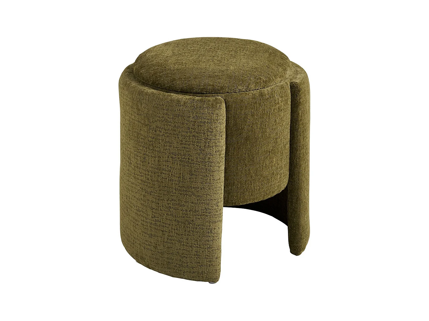 Pouf Walsdorf, Vert, 42x42x43,5 cm, Seven Design