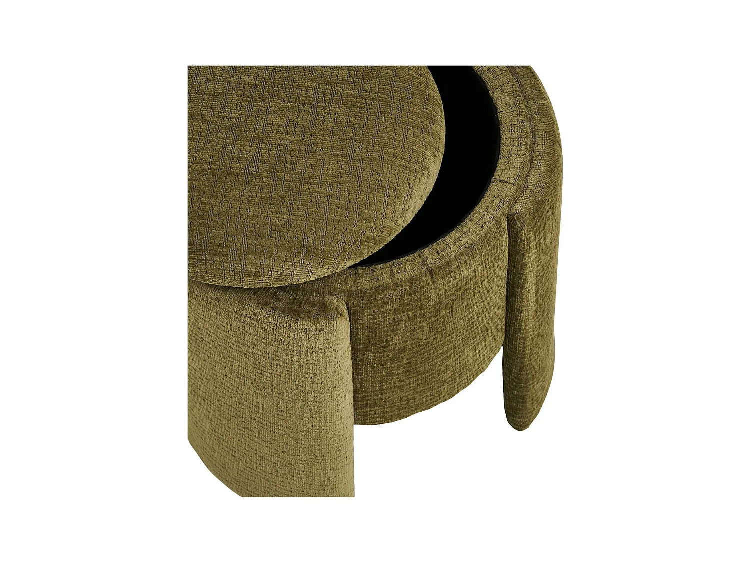 Pouf Walsdorf, Vert, 42x42x43,5 cm, Seven Design